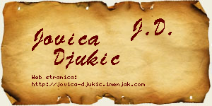 Jovica Đukić vizit kartica